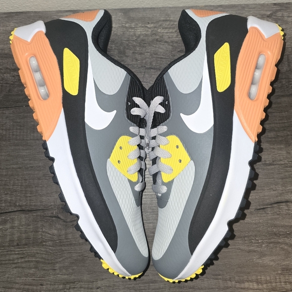 Men's Air Max 90 Golf 'Smoke Grey Black Orange' - Picture 3 of 6